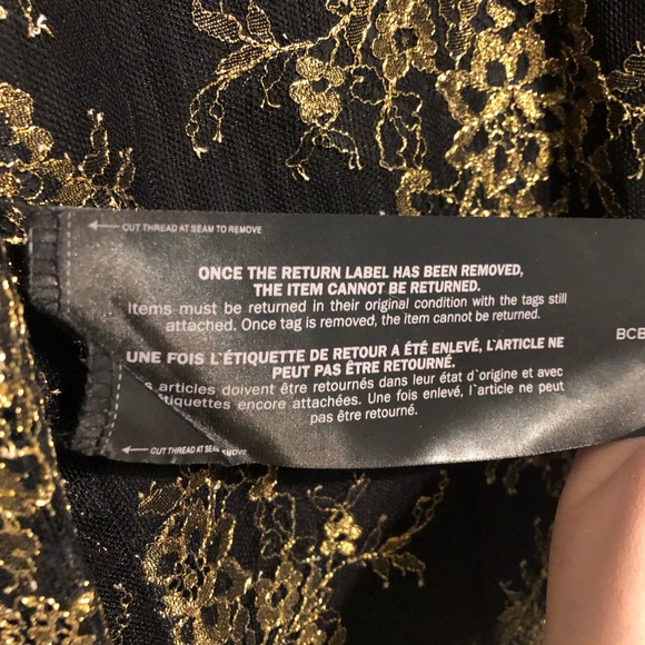 NWT BCBG Max Azria Olivia Metallic Gold Maxi Dress - Picture 6 of 8